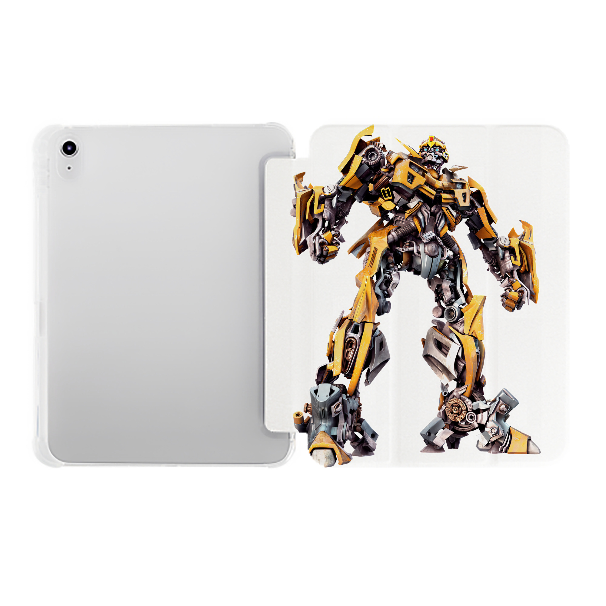 （画像用） Transformers トランスフォーマー IPad ケース ペン収納付き 三つ折りスタンド PUレザー×シリコン 対応機種9.5/10.5/10.9インチ